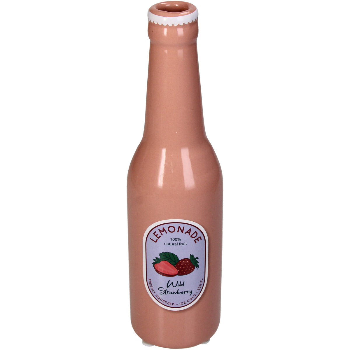 Aardbei vaasje limonade fles Kersten - cadeau van Kado in Huis