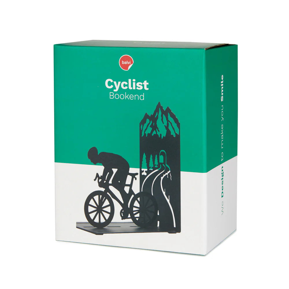 Boekensteun Fiets Zwart Metaal Cyclist - detailfoto 2