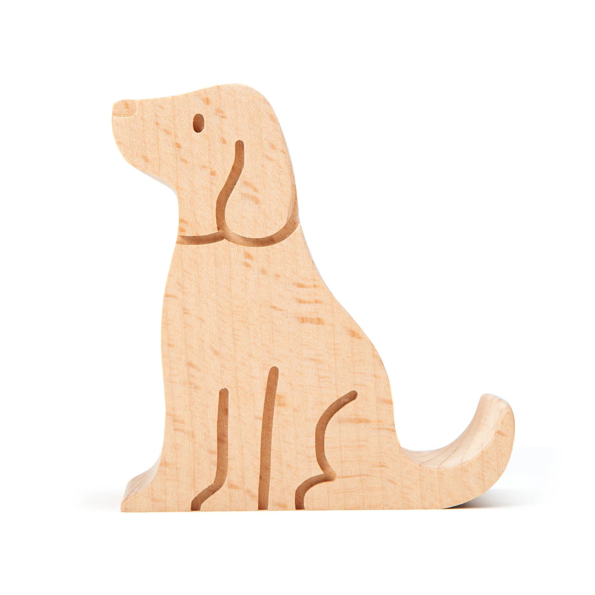 Telefoonhouder bureau hond hout - detailfoto 4