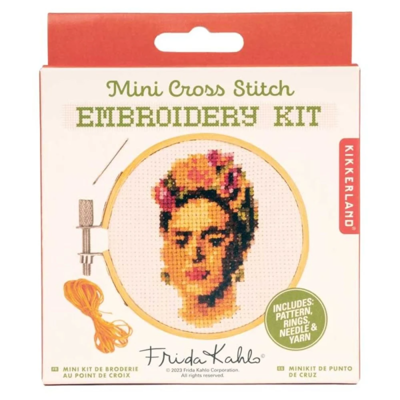 Borduren kruissteek mini Frida Kahlo - cadeau van Kado in Huis