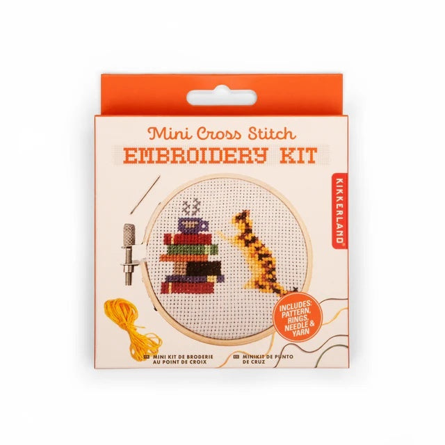 Borduren kruissteek mini kat - cadeau van Kado in Huis
