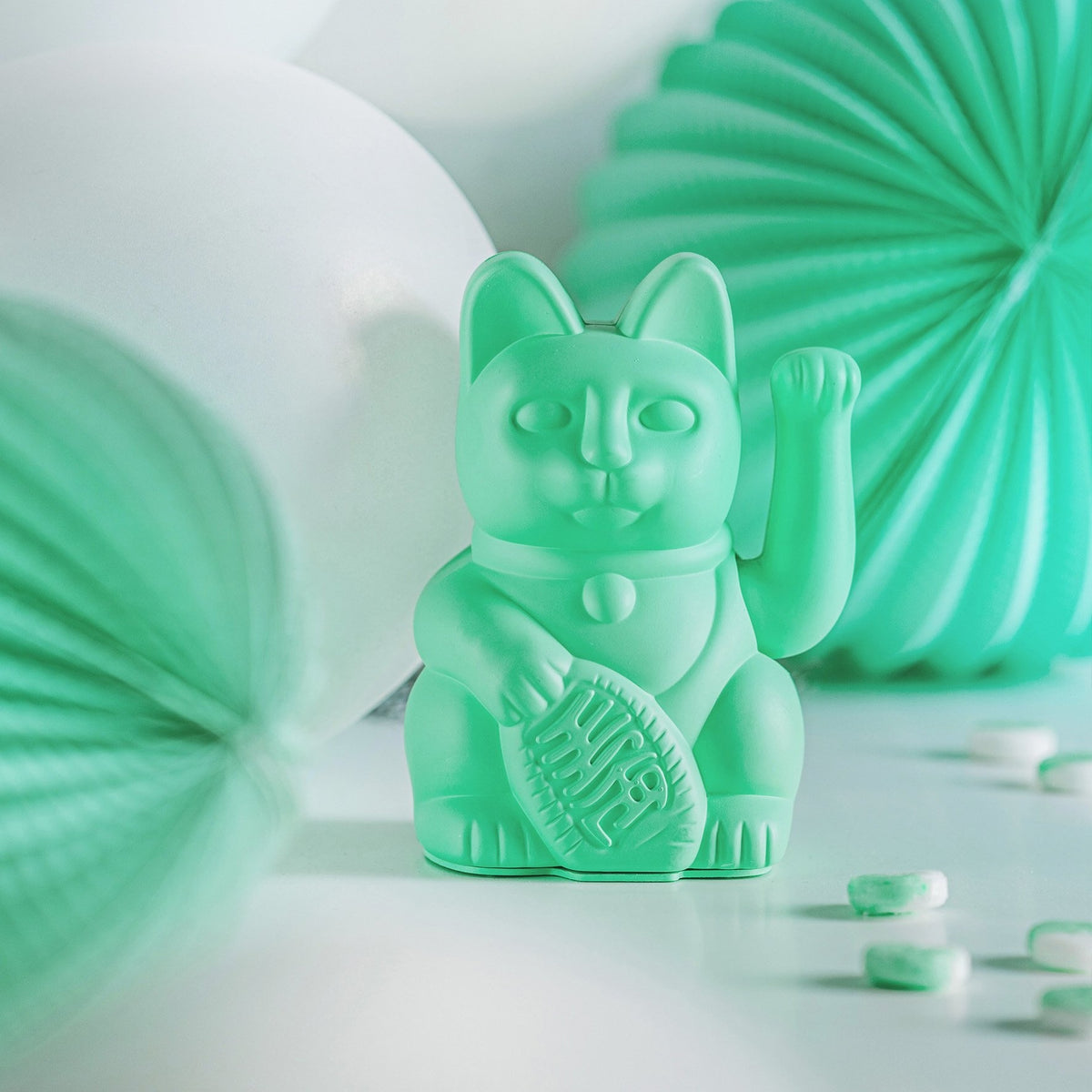 Lucky Cat mint groen - detailfoto 2