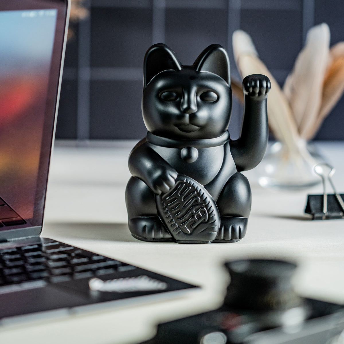 Lucky Cat zwart - detailfoto 2