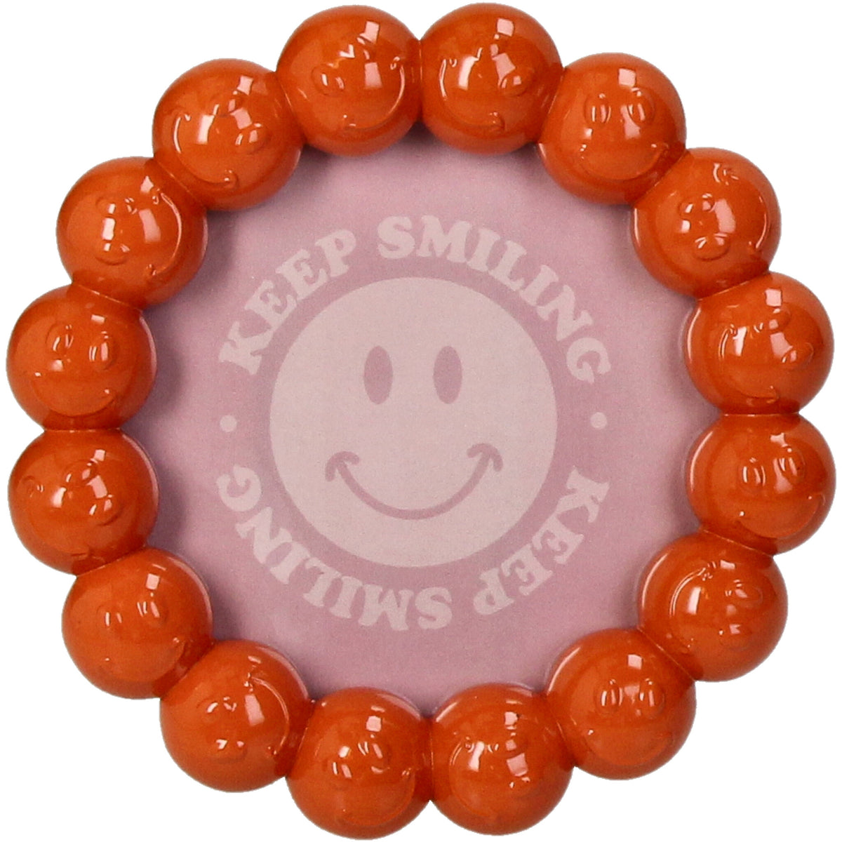 Fotolijst 10x10 cm Smiley oranje Kersten - cadeau van Kado in Huis