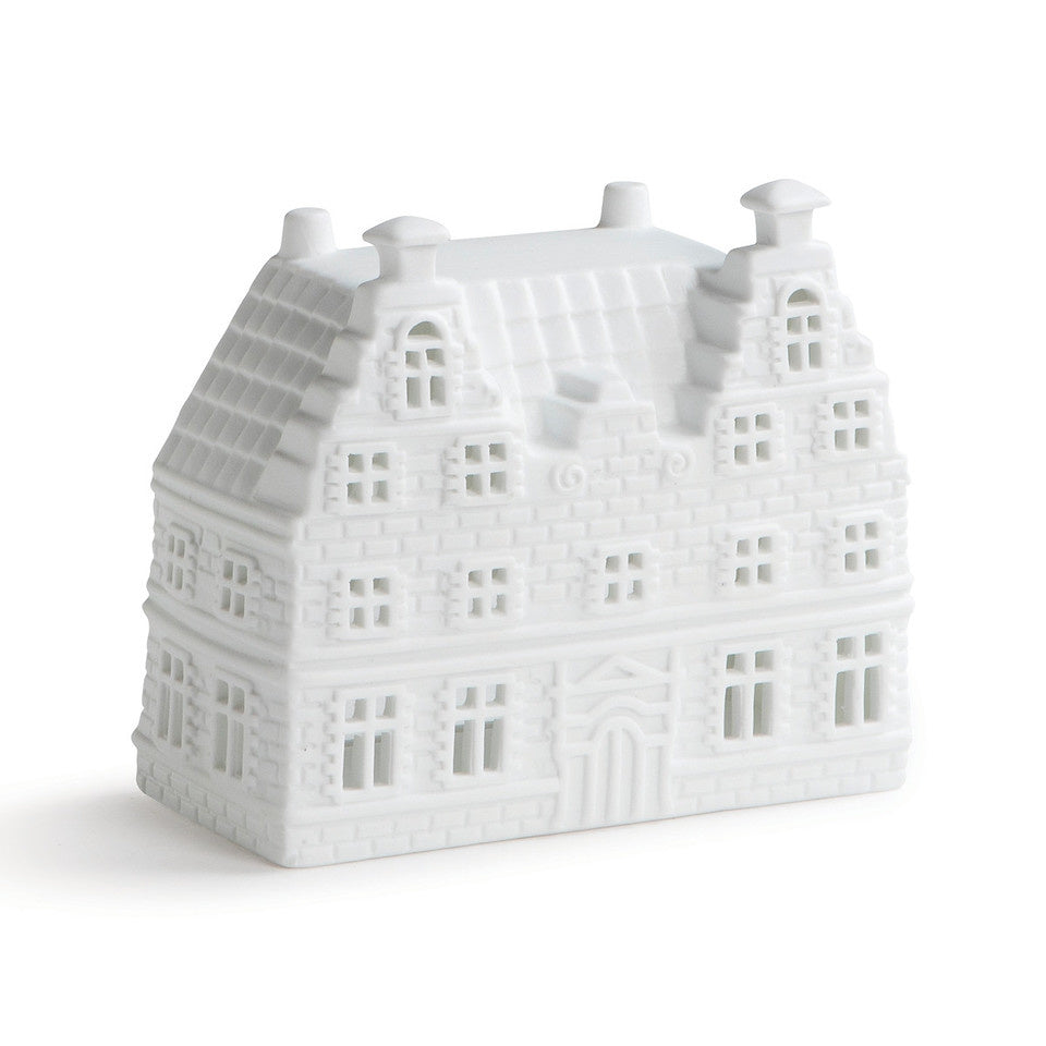Theelichthouder Grachtenhuis Trapgevel groot - cadeau van Kado in Huis