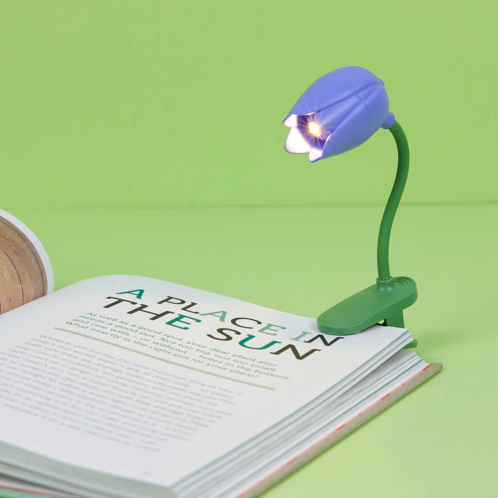 Leeslampje boek paars tulp - cadeau van Kado in Huis