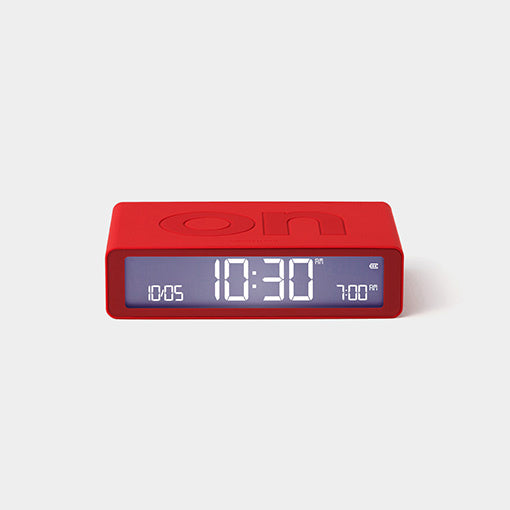 Flip wekker classic oplaadbaar rood - cadeau van Kado in Huis