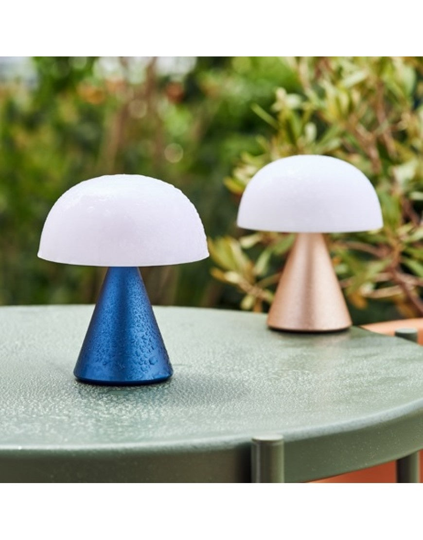 Oplaadbare LED lamp Mina M dark blue - detailfoto 3