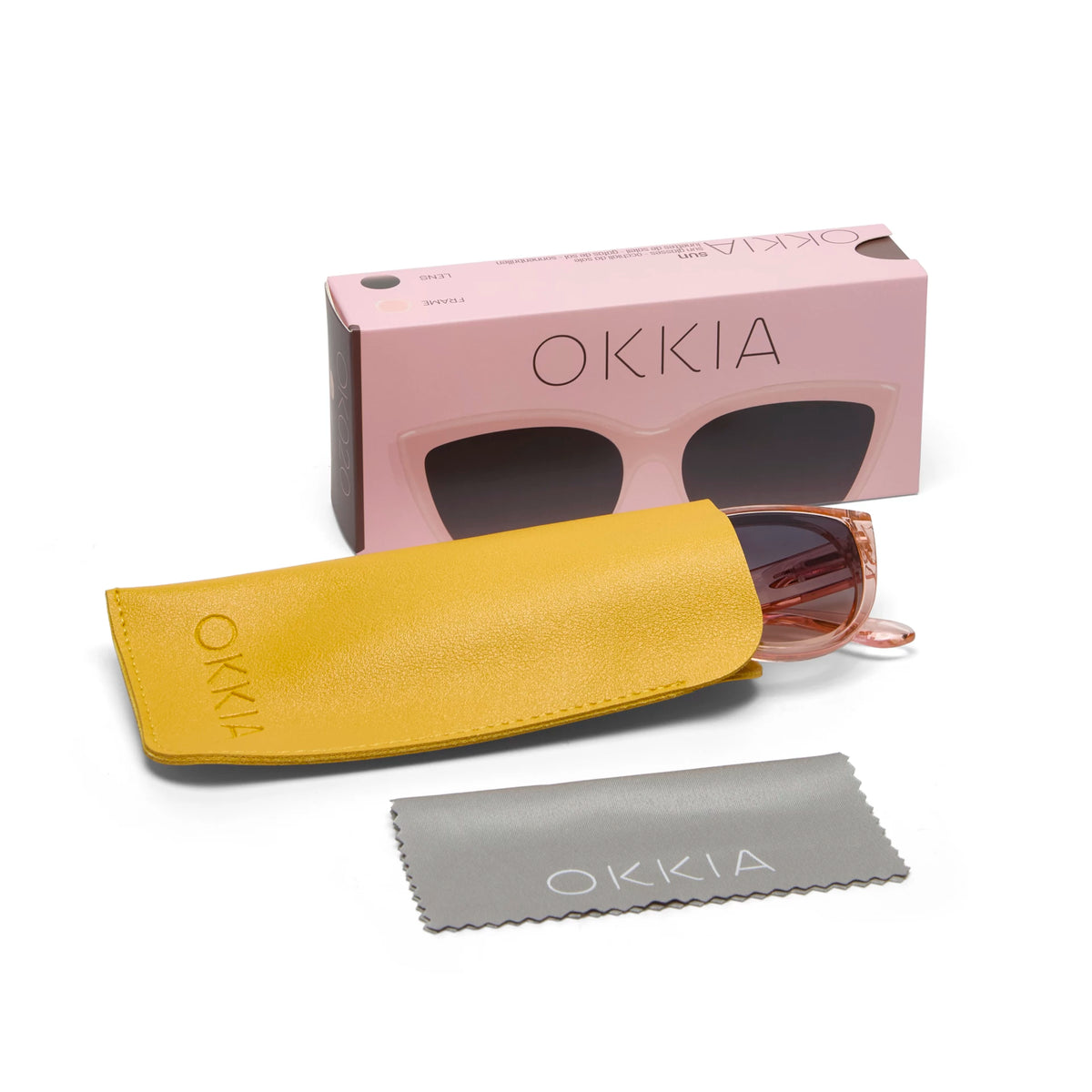 zonnebril roze transparant cat eye silvia - detailfoto 7