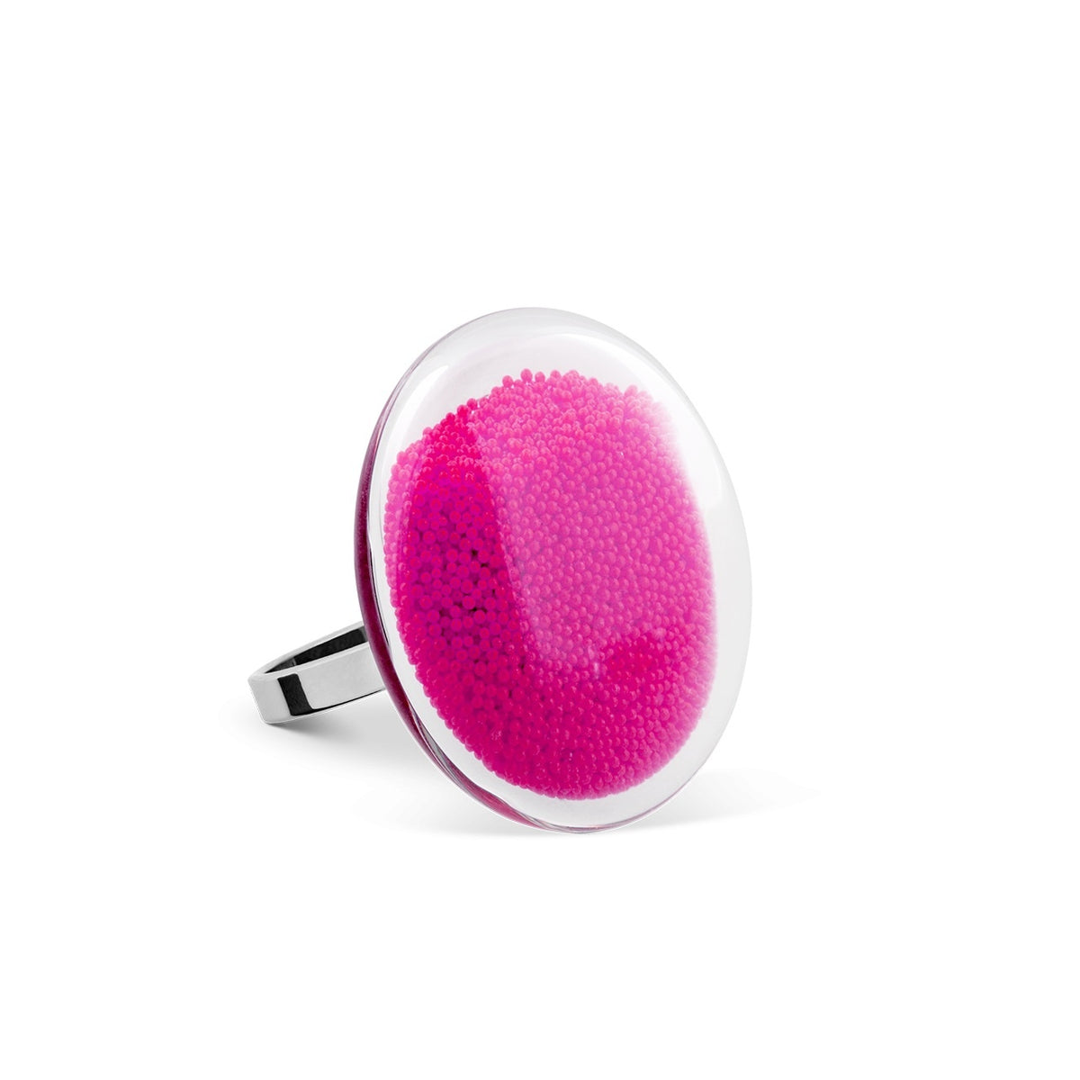glazen ring mini roze kraaltjes Galet - cadeau van Kado in Huis