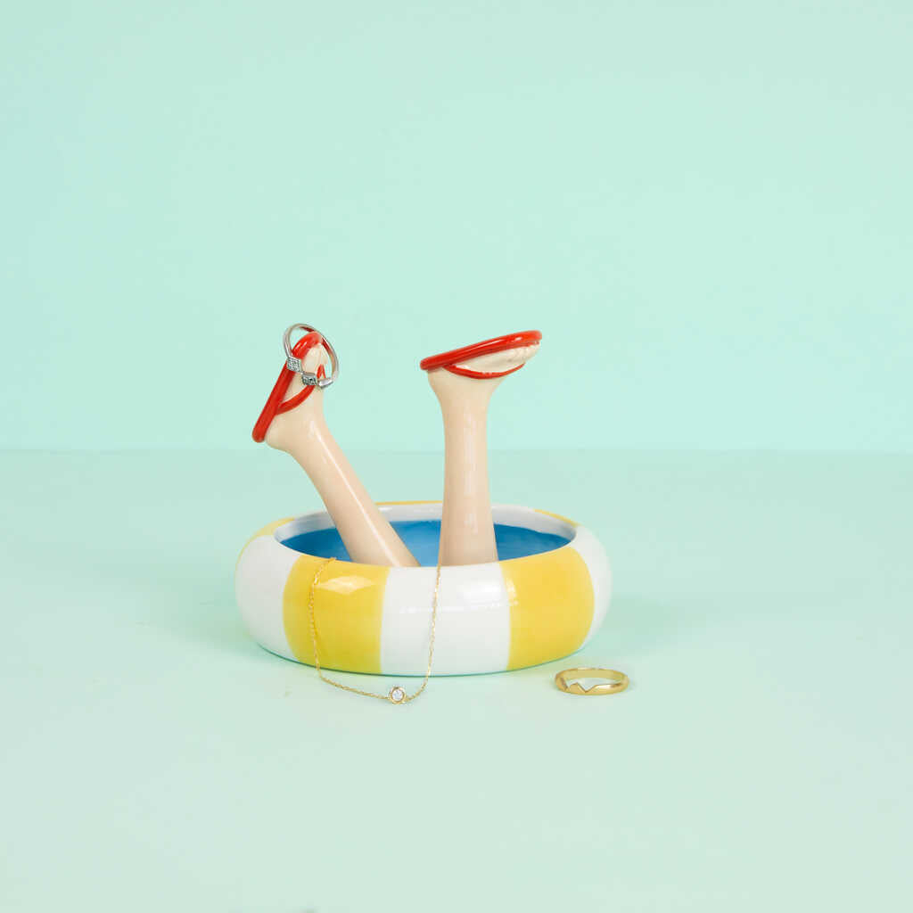 Sieraden houder zomer happy legs - cadeau van Kado in Huis