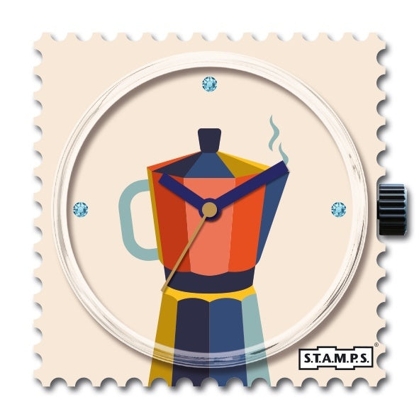 Horloge Koffie met diamantjes - cadeau van Kado in Huis