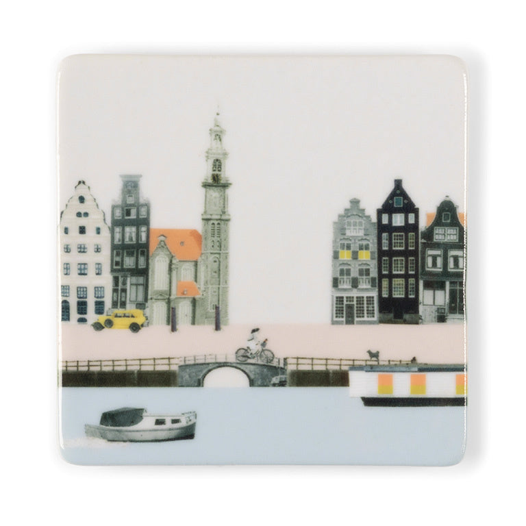 Magneet Struinen door Amsterdam mini - cadeau van Kado in Huis