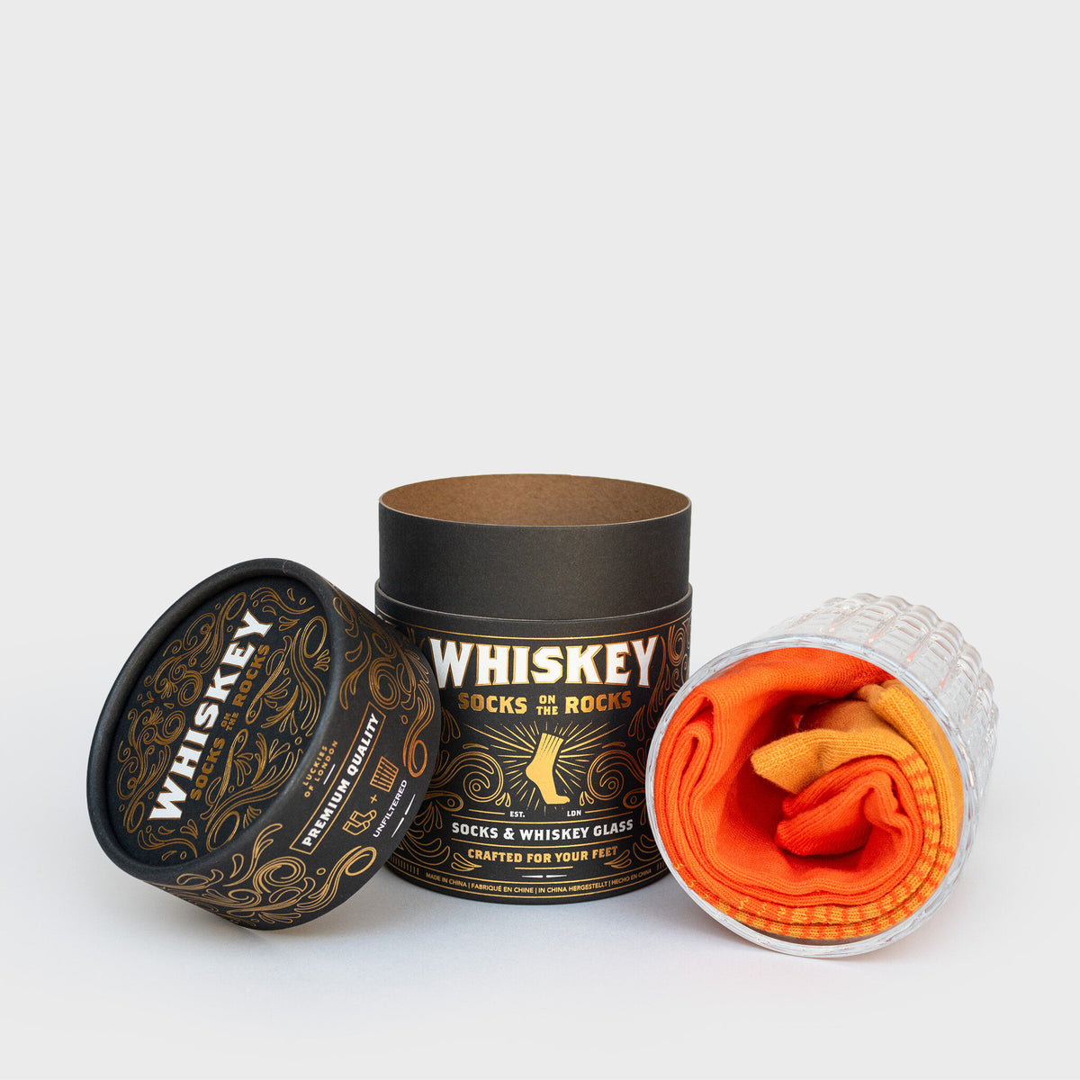 Whiskey glas en sokken cadeauset - cadeau van Kado in Huis
