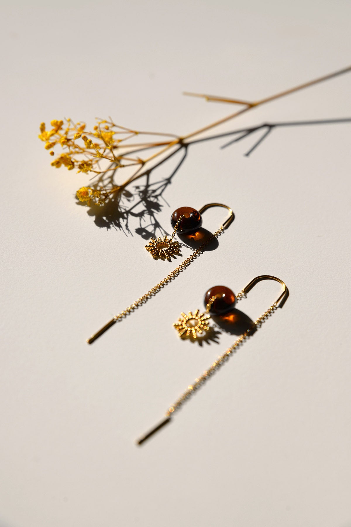 oorbellen bruin goud sunshine - cadeau van Kado in Huis