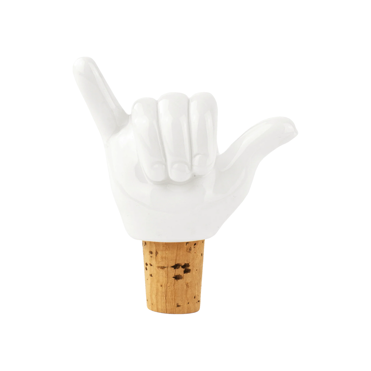Wijnstopper Hang Loose Wit - cadeau van Kado in Huis