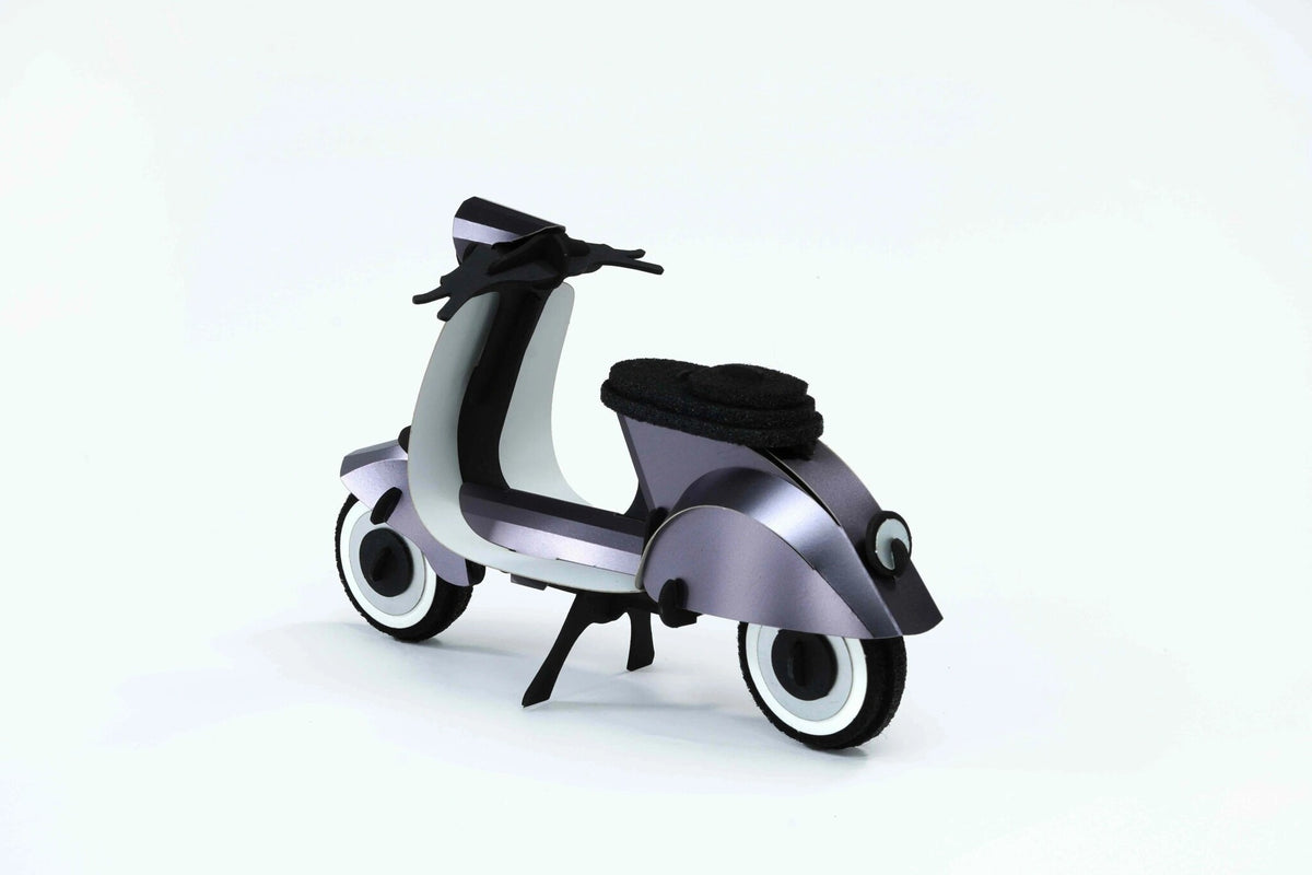 3D puzzel vintage scooter grijs DIY - cadeau van Kado in Huis