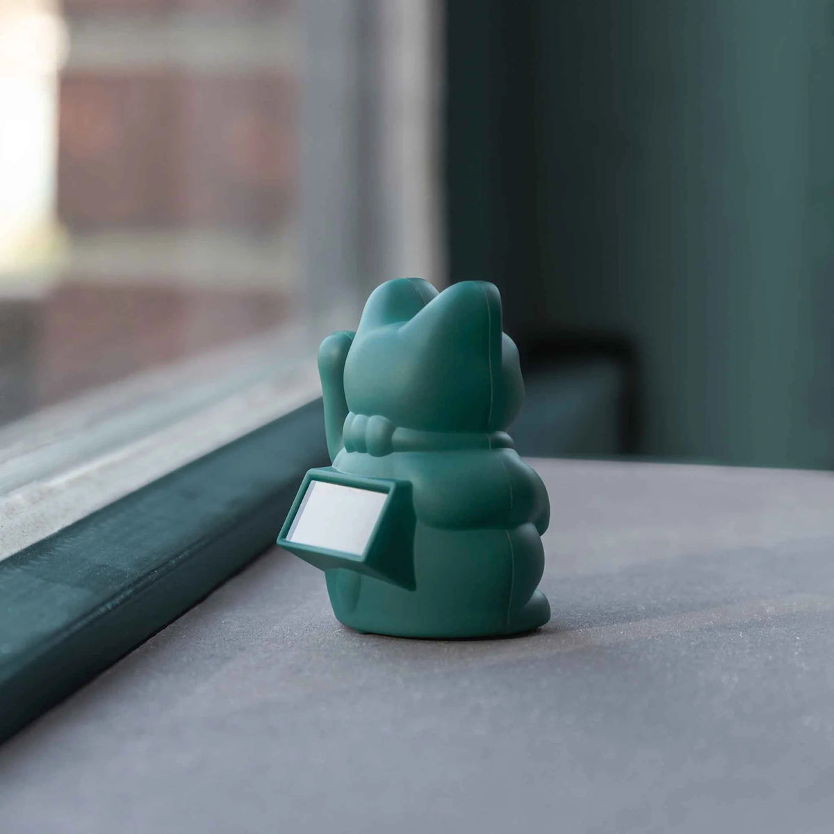 Solar Lucky Cat Groen 5cm - detailfoto 2