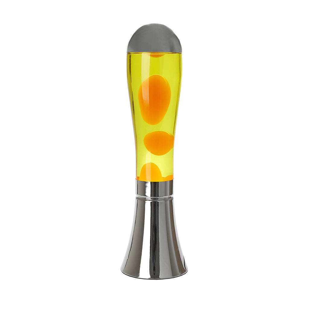 Lavalamp Magma  Zilver Geel Aluminium - detailfoto 1