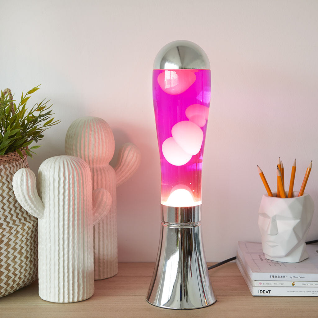 Lavalamp Magma Zilver/Roze - detailfoto 2