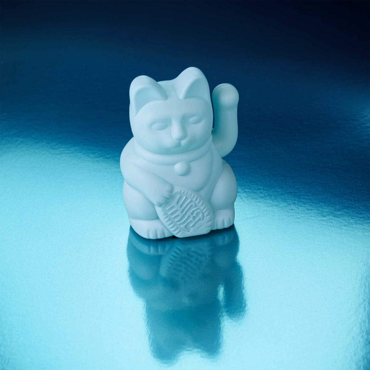 Solar Lucky Cat Lichtblauw Mini 5cm - detailfoto 3