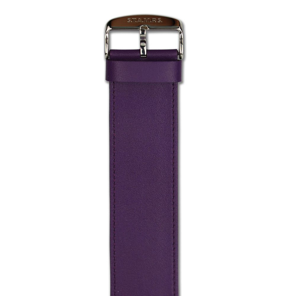 Horlogeband Classic Leder Paars - cadeau van Kado in Huis