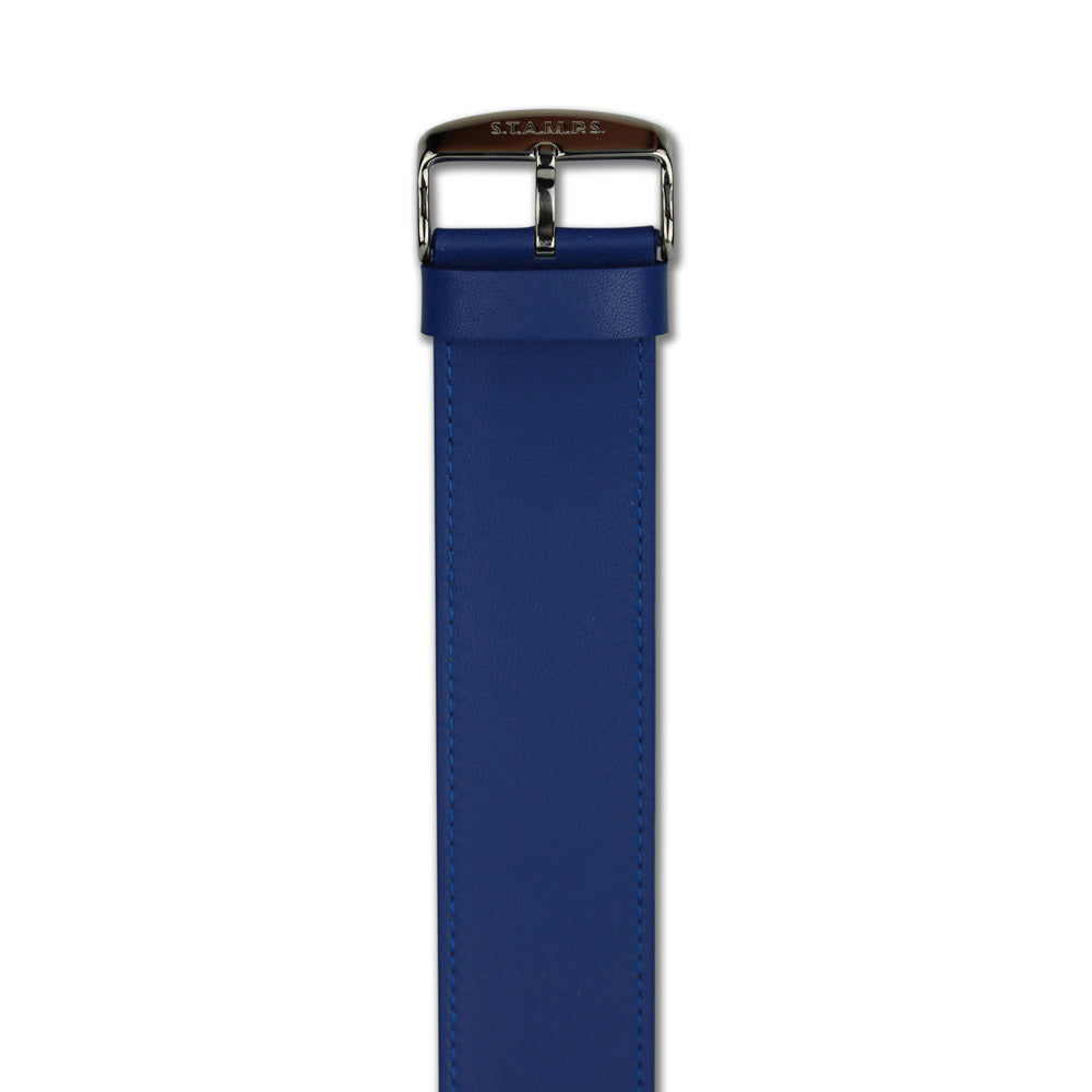 Horlogeband Classic Leder Diep Blauw - cadeau van Kado in Huis