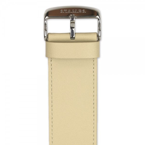Horlogeband Classic Leder Beige - cadeau van Kado in Huis