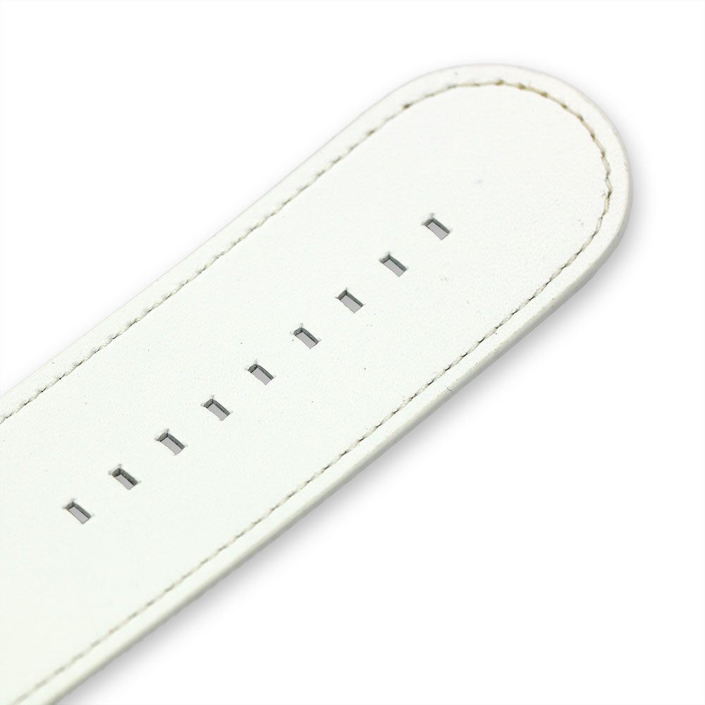 Horlogeband Classic Leder Wit - detailfoto 4