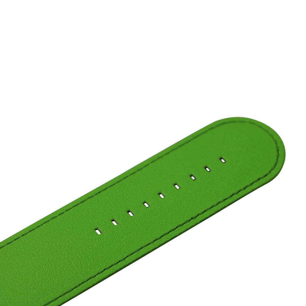Horlogeband Classic Leder Groen - detailfoto 3