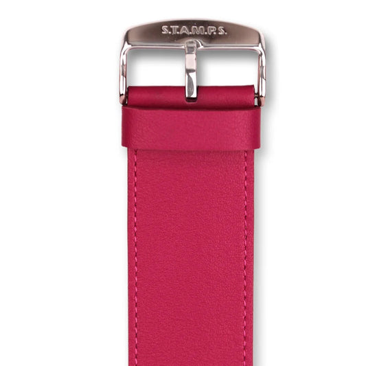 Horlogeband Classic Leder Fuchsia - cadeau van Kado in Huis