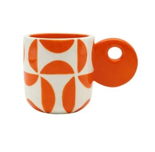 Koffie mok Leonor Groovy Grids - cadeau van Kado in Huis