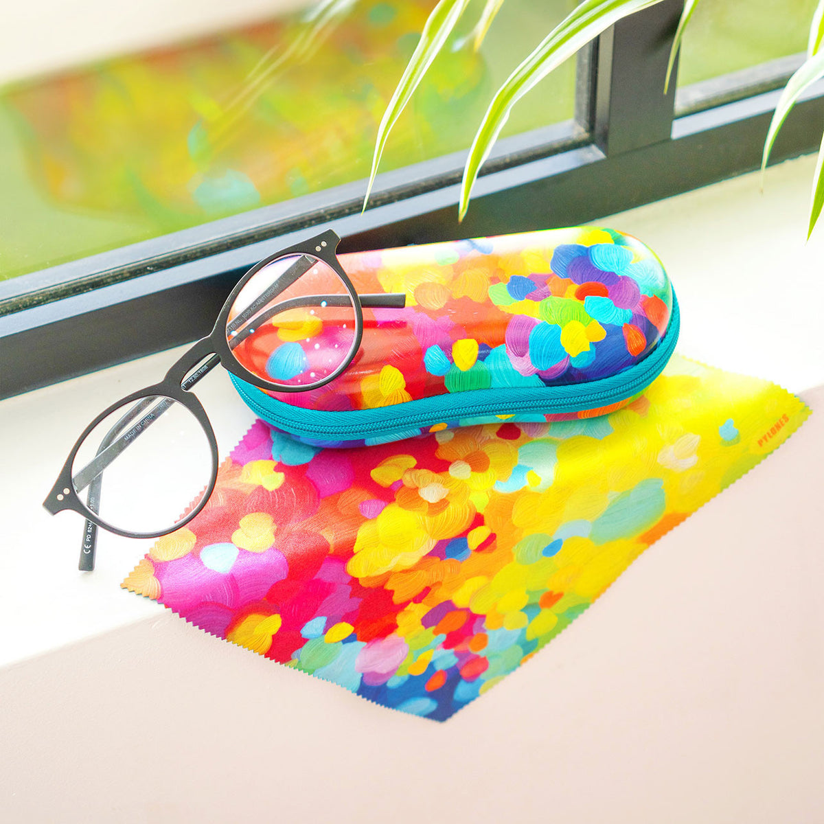 Brillenkoker Palette Harde Zonnebril Beschermhoes - detailfoto 2