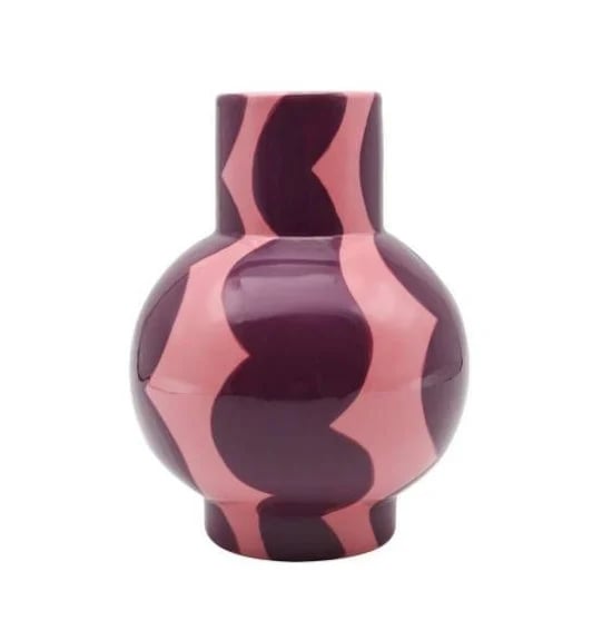 Roze vaas Gaspar Wavy Rumba - detailfoto 1