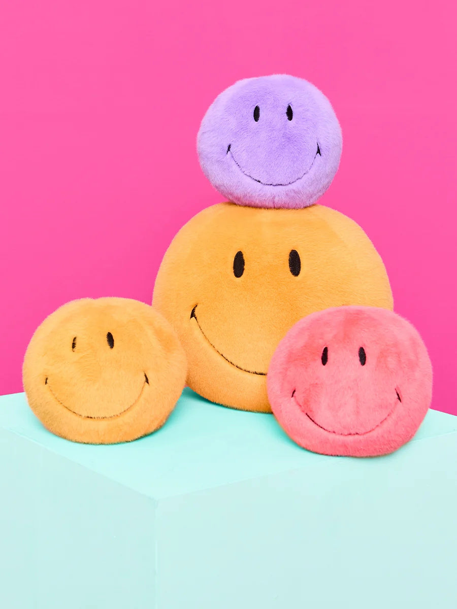 Smiley Knuffel Fuzzy Yellow ECO - detailfoto 2