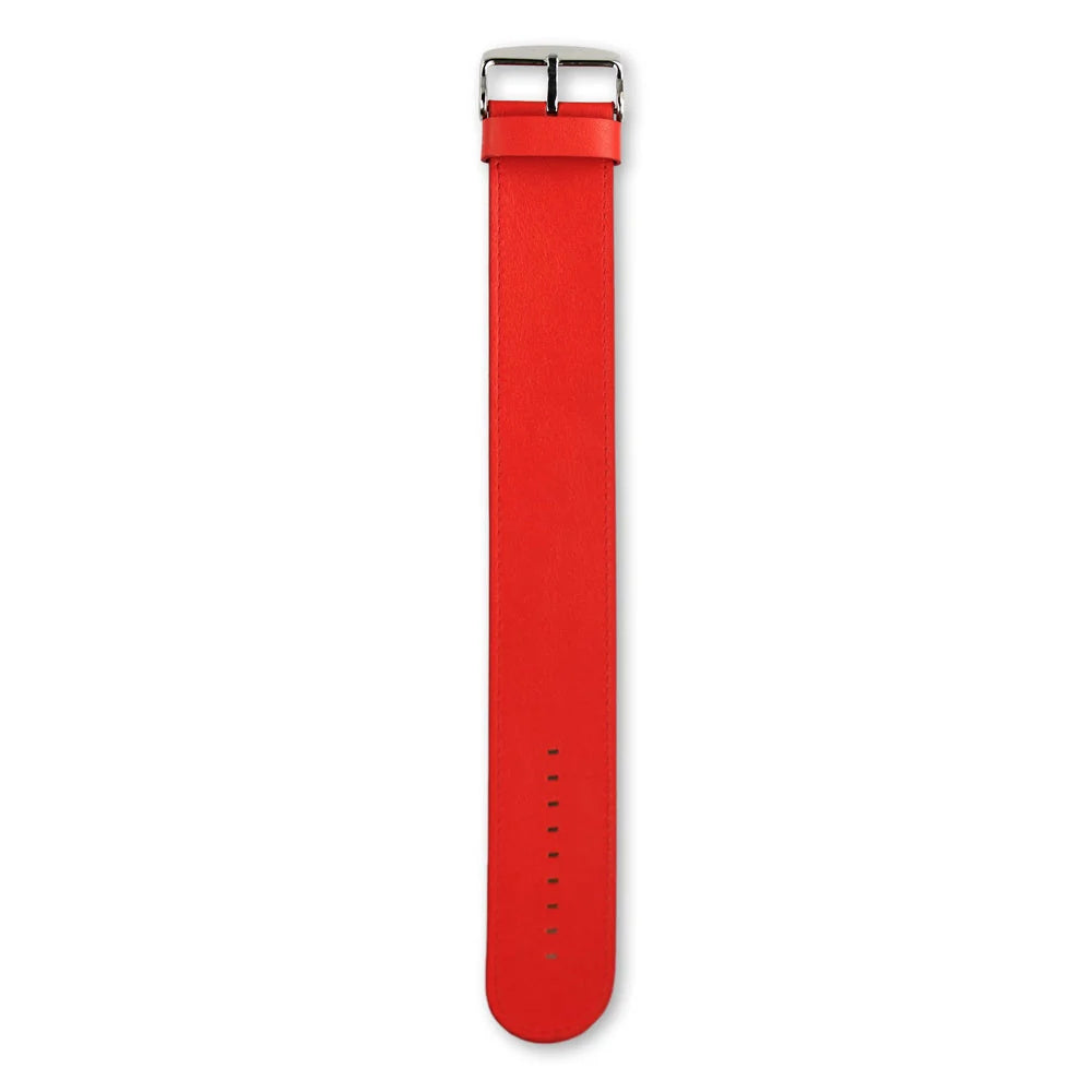 Horlogeband Classic Leder Rood - detailfoto 2