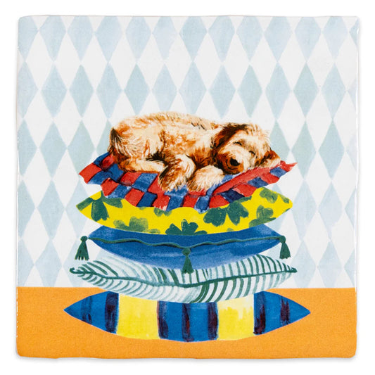Tegeltje Sleepy Dog - cadeau van Kado in Huis