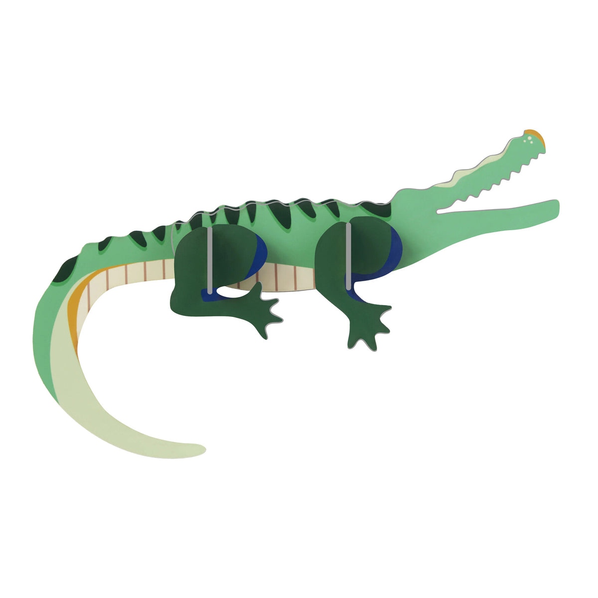 Crocodile 3D Wanddecoratie Bouwpakket Karton - detailfoto 1