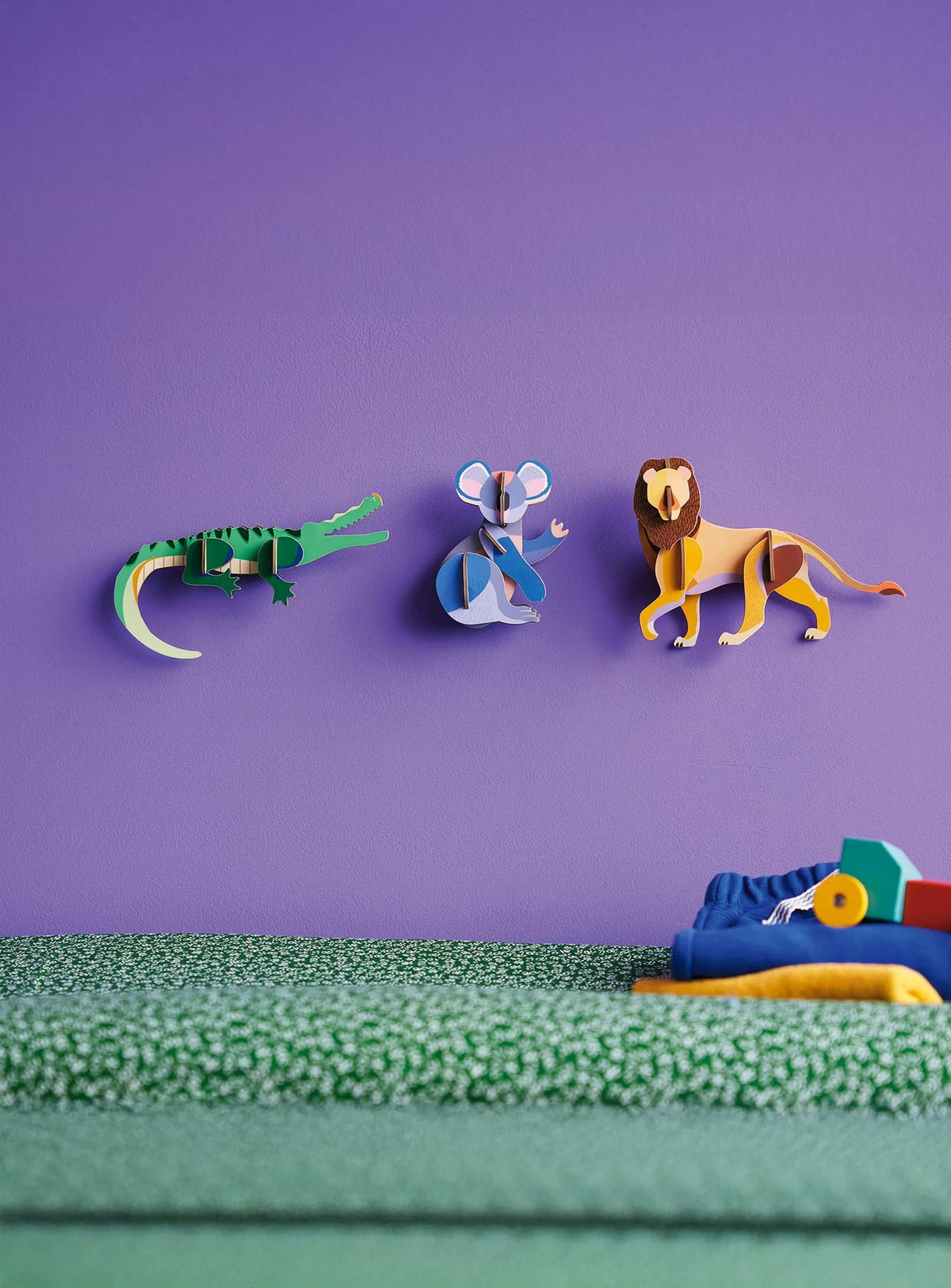 Crocodile 3D Wanddecoratie Bouwpakket Karton - detailfoto 2