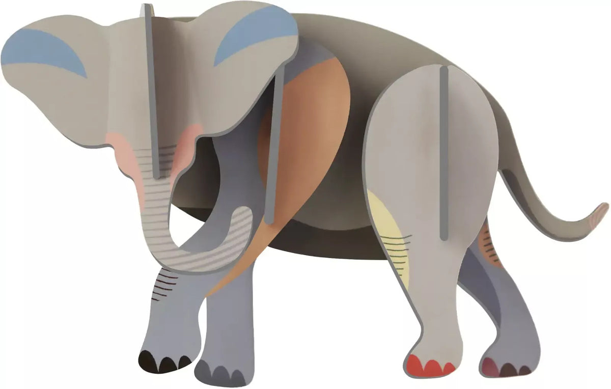 Elephant 3D Wanddecoratie Bouwpakket Karton - cadeau van Kado in Huis