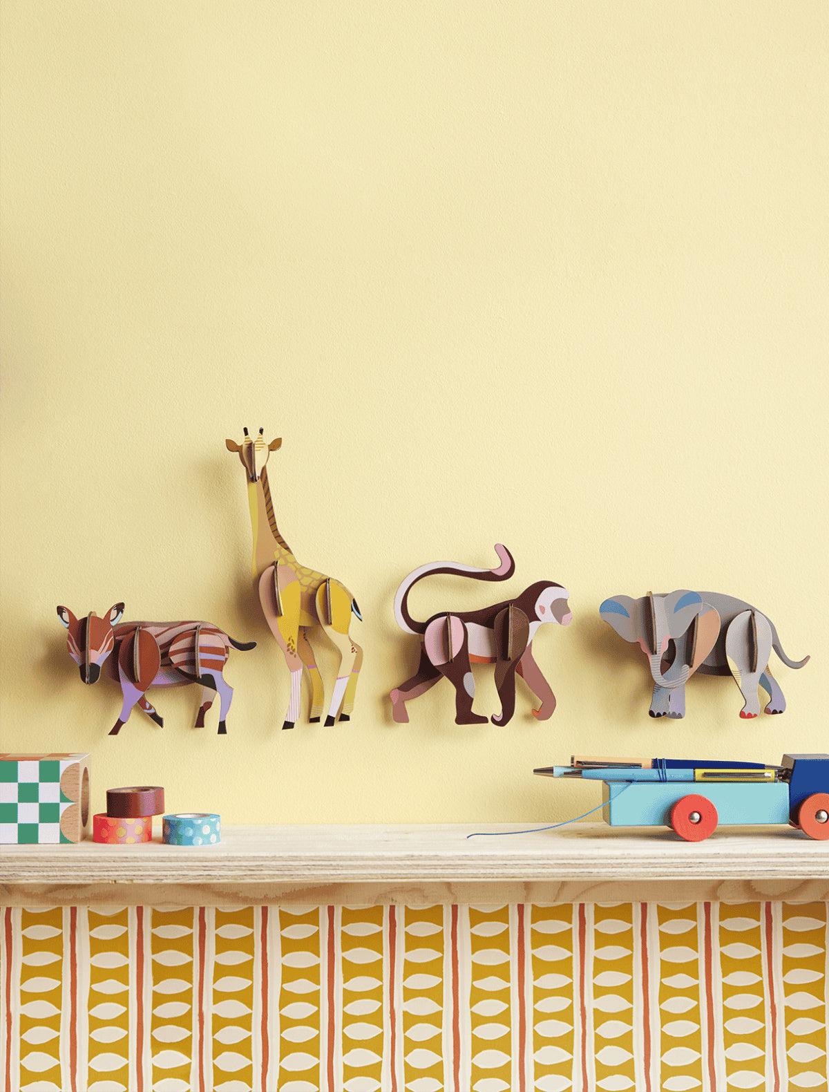 Elephant 3D Wanddecoratie Bouwpakket Karton - detailfoto 2