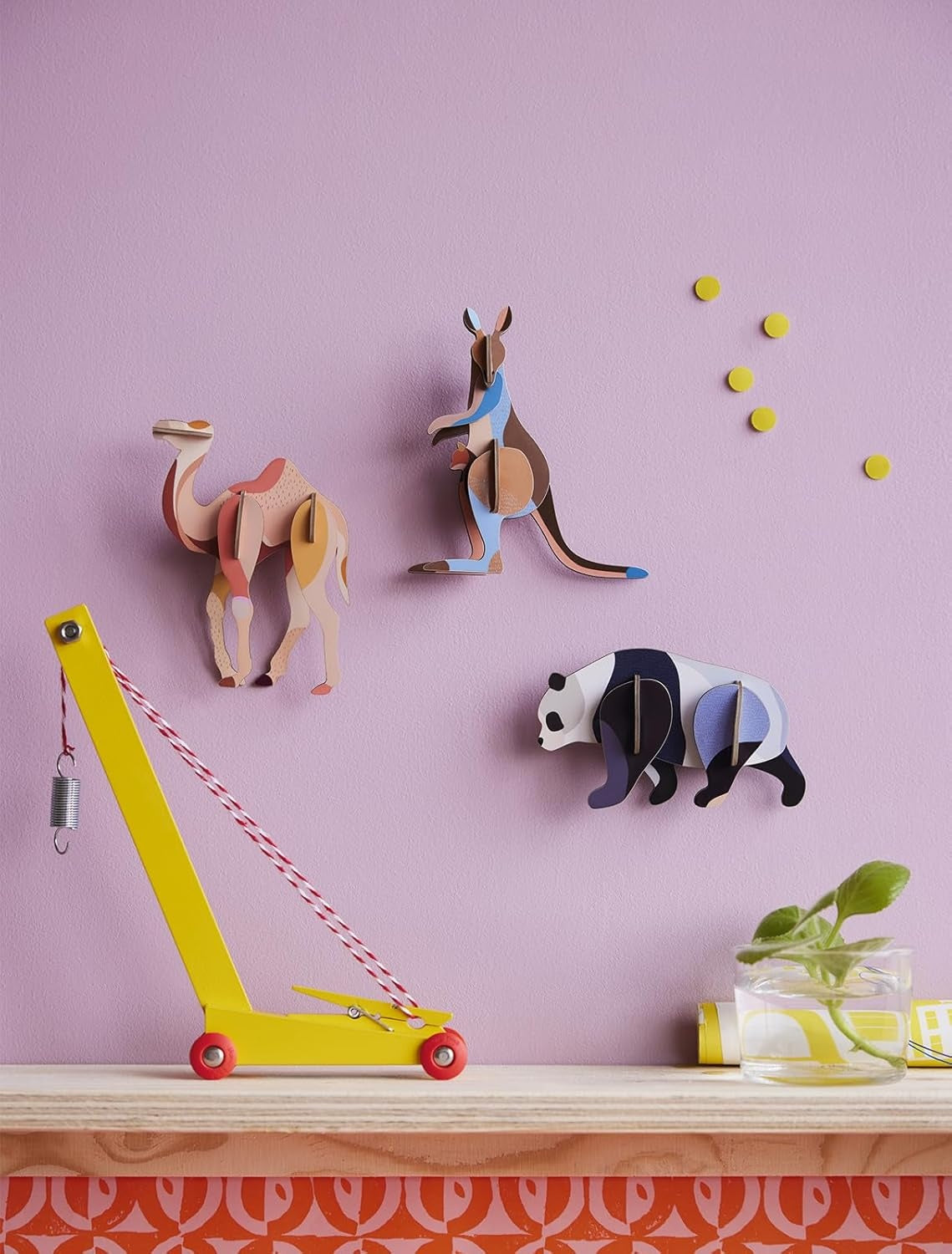 Kangaroo 3D Wanddecoratie Bouwpakket Karton - detailfoto 2