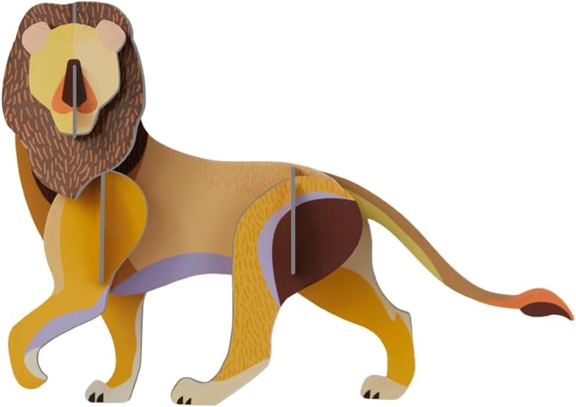 Lion 3D Wanddecoratie Bouwpakket Karton - cadeau van Kado in Huis