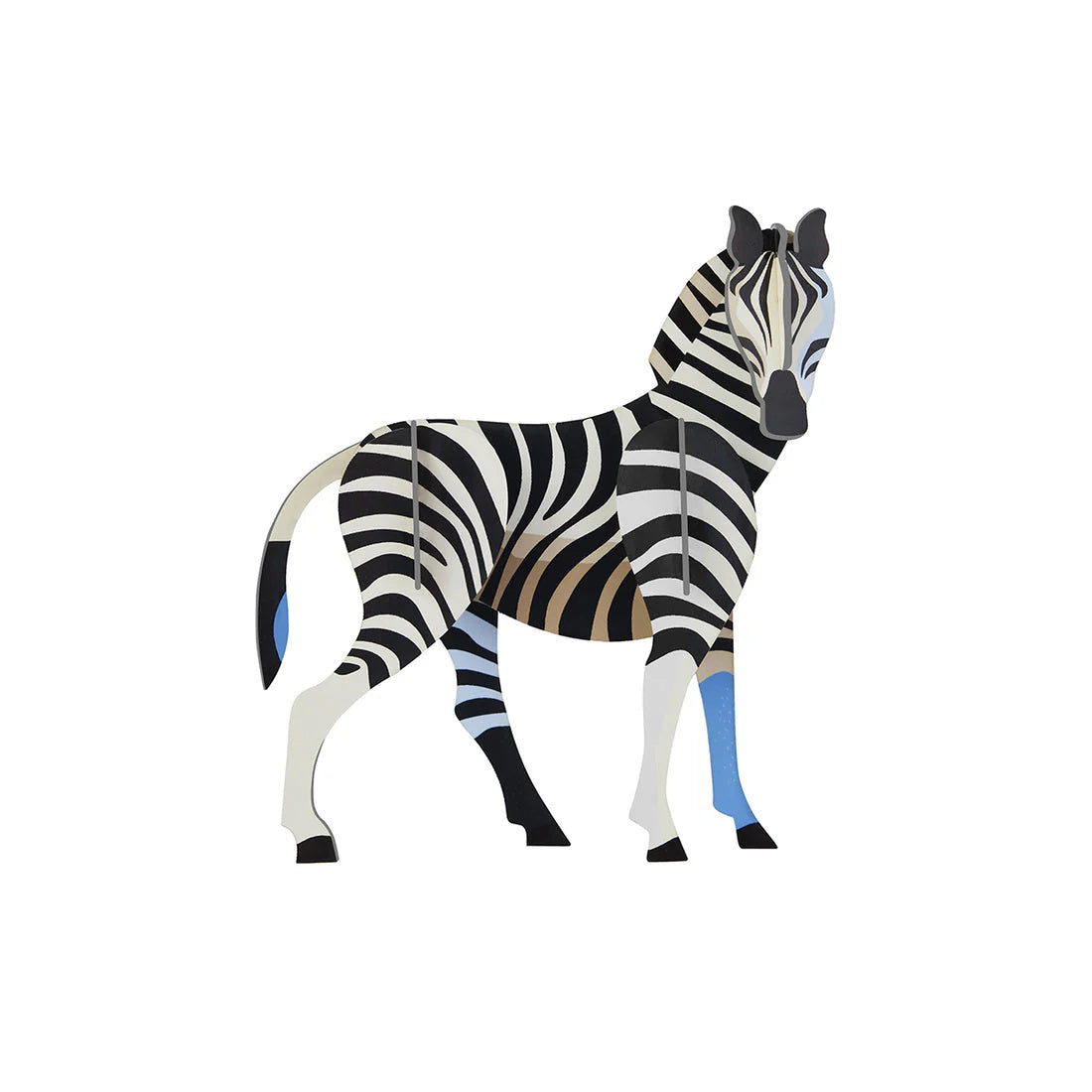 Zebra 3D Wanddecoratie Bouwpakket Karton - detailfoto 1