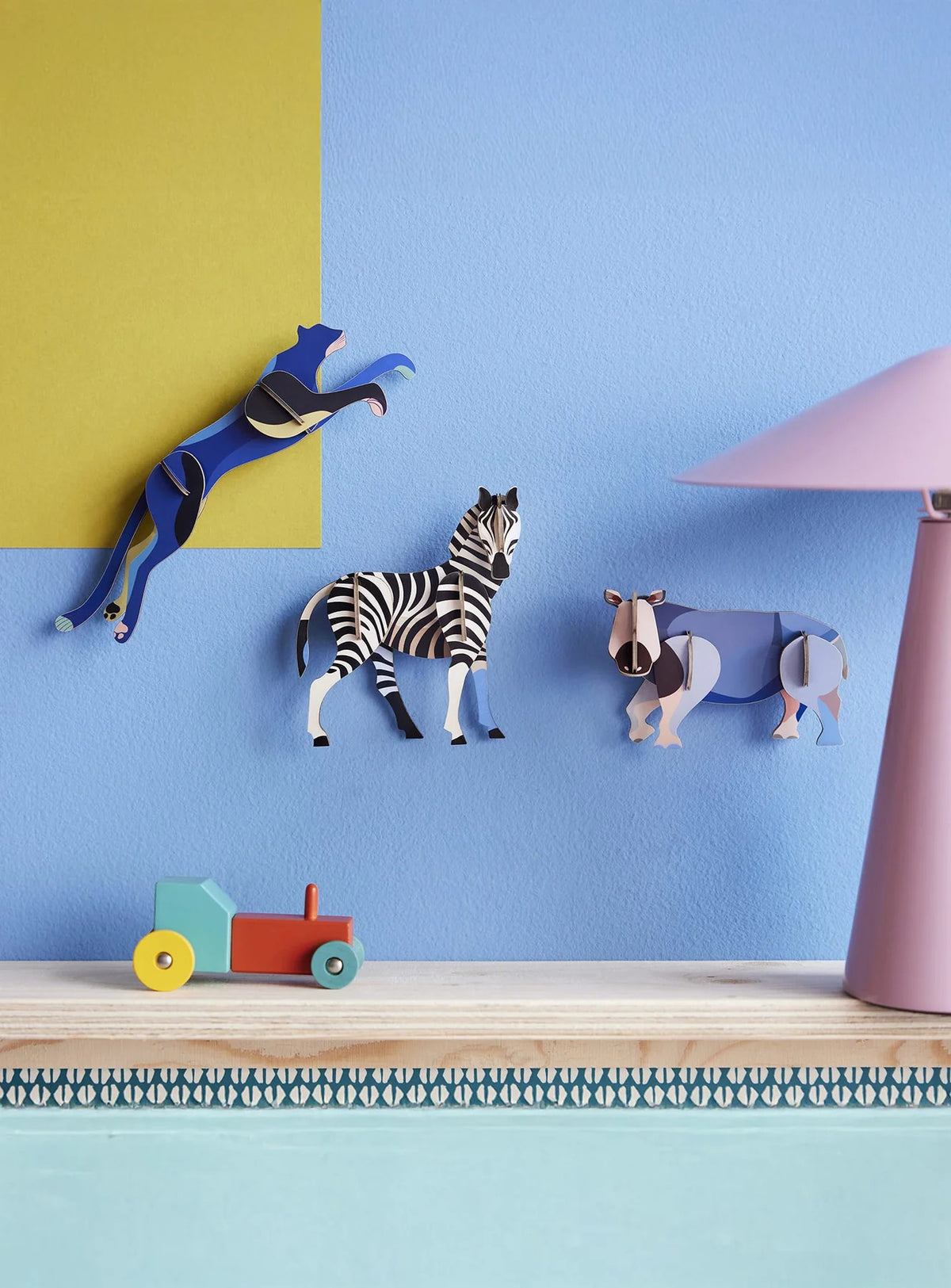 Zebra 3D Wanddecoratie Bouwpakket Karton - detailfoto 2