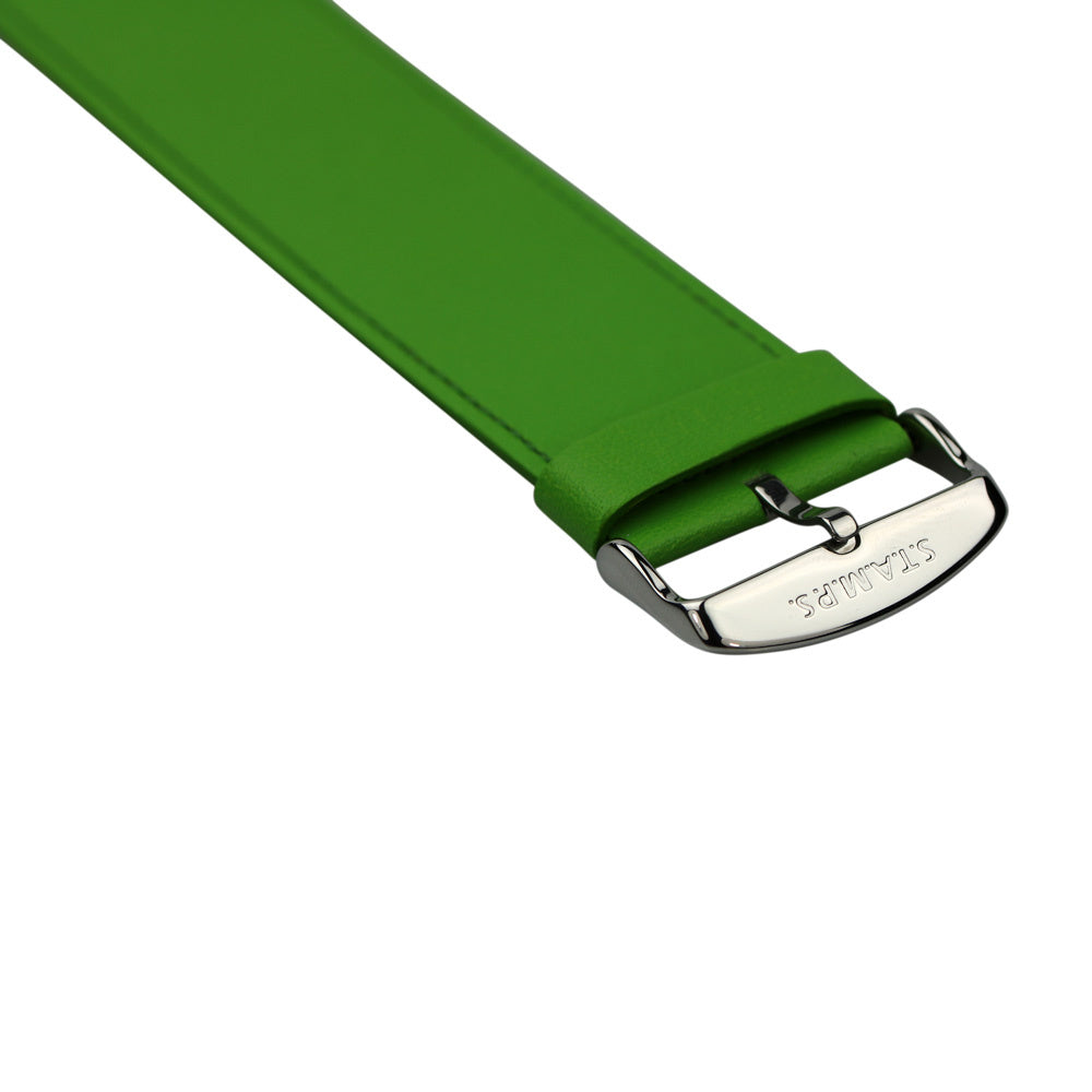 Horlogeband Classic Leder Groen - detailfoto 2