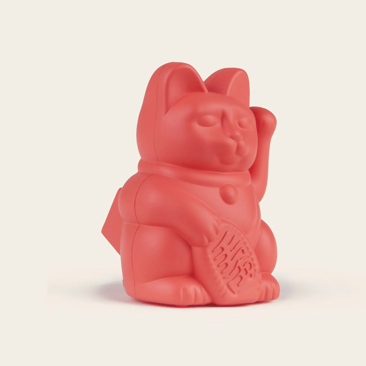 Solar Lucky Cat Neon Oranje Mini 5cm - detailfoto 3