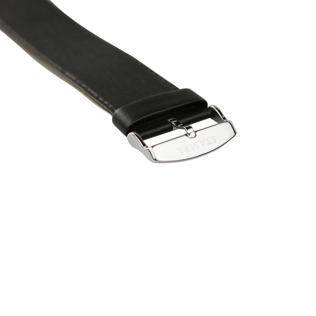 Horlogeband Classic Leder Zwart - detailfoto 4