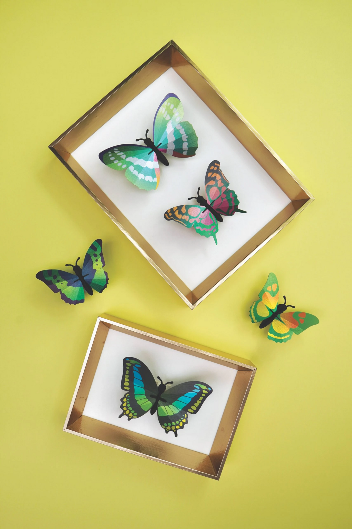 DIY Decoratie Vlinder Set Groen Mix - detailfoto 1