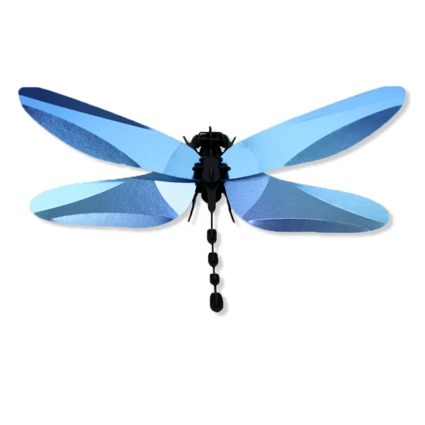 Papieren Anisoptera Libelle Blauw 3D - cadeau van Kado in Huis